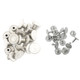 14mm Silver Jeans Buttons (Pack of 10)